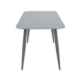 Masă Aluminiu Vista, Aluminiu, Antracit, 120x70x72 cm - Antracit