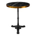 mobilier de gradina Masa Andeket, fonta, Negru-Auriu, 57x57x72 cm