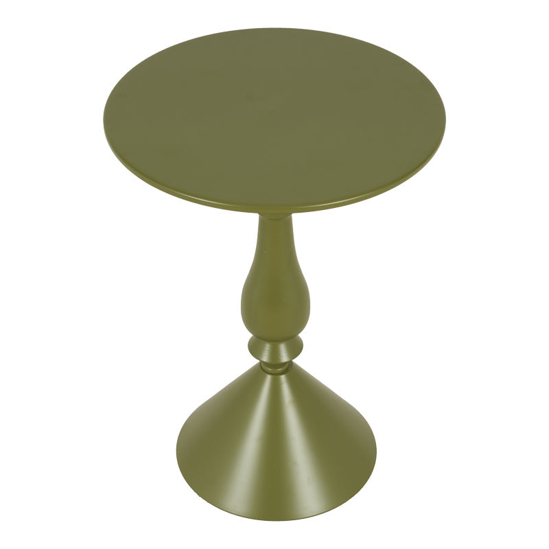 Măsuță auxiliară Lalou, Metal, Crem, 40x55 cm - Verde