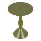 Măsuță auxiliară Lalou, Metal, Crem, 40x55 cm - Verde