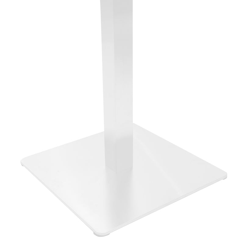 Masă bar cu bază metalică, Stofan, metal, alb-negru, 45x45x108 cm