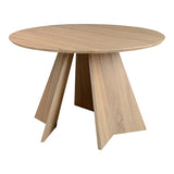 Masa rotunda cu functie extensibila Bibble, Nuc, 120x76 cm - Natur