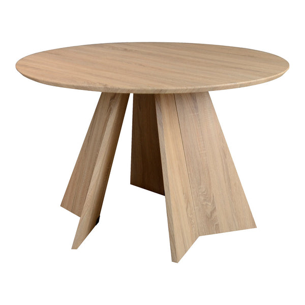 Masa rotunda cu functie extensibila Bibble, Natural - Nuc, 120x76 cm