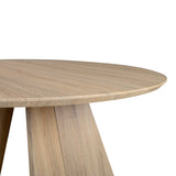 Masa rotunda cu functie extensibila Bibble, Nuc, 120x76 cm - Natur