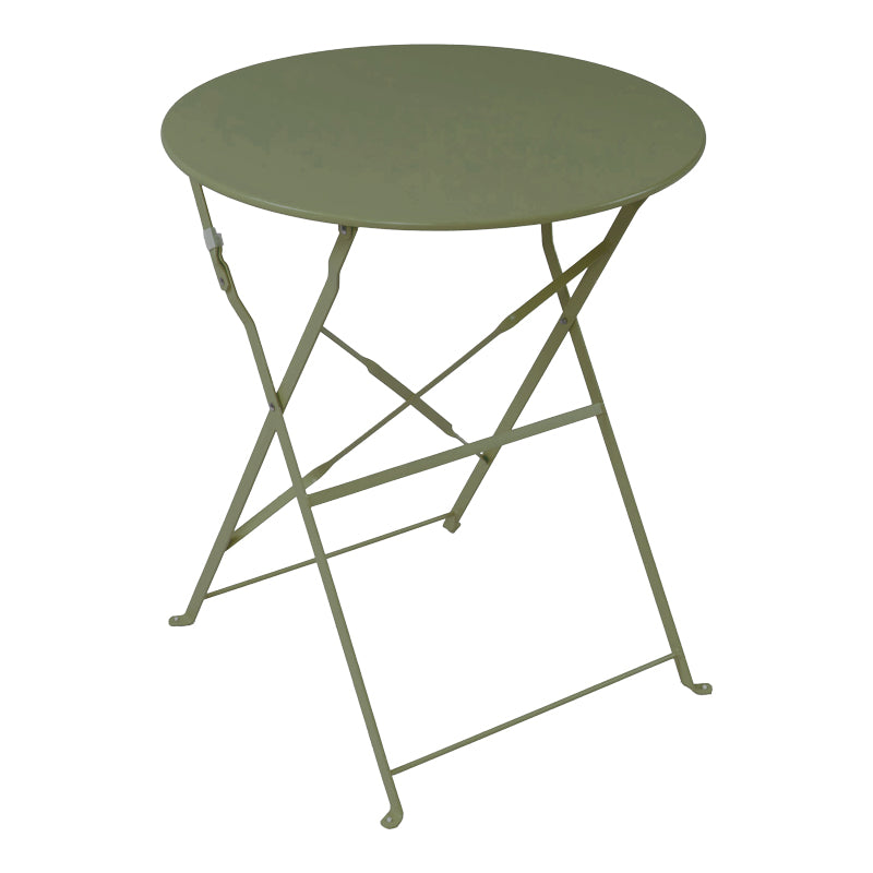Masă Bistro pliabilă, metal, albă, 60x71 cm - Verde