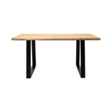 Masa Boho Miles, Lemn de salcam grosime 3 cm, Natural, 140x80x76 cm - Natur