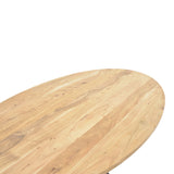 Masa Bonre din lemn masiv de acacia, Natural, 175x96x76 cm