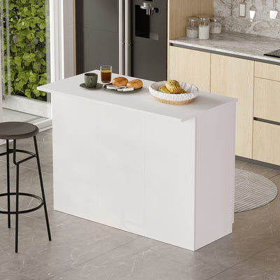 Masa-bucatarie cu blat, Alb, 120x60x88 cm, detaliu produs