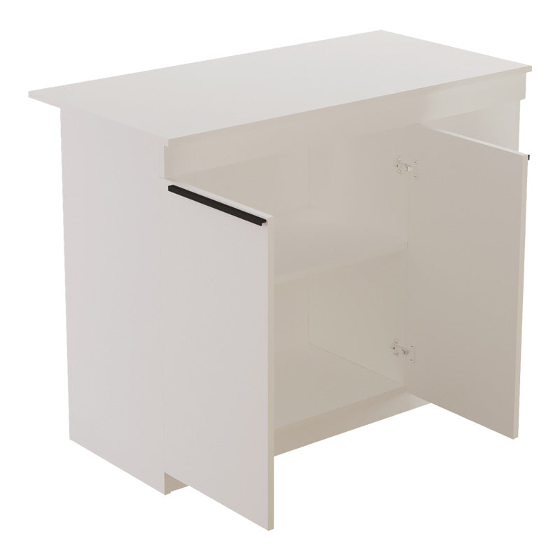 Masa-bucatarie cu blat, Alb, 120x60x88 cm, perspectiva suplimentara