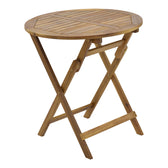 Masa Capruva pliabila lemn Natural de salcam, D70x74 cm, detaliu produs