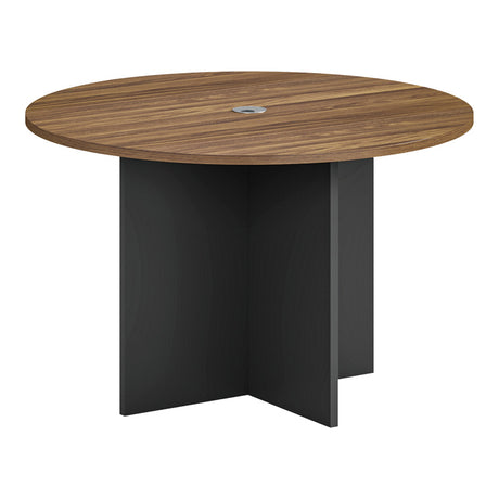 Masa conferinte profesionala cu design Oscar, Lemn, Nuc-Antracit, 150x76 cm