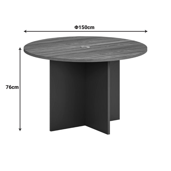 Masa conferinte profesionala cu design Oscar, Lemn, Nuc-Antracit, 150x76 cm