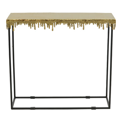 Masa Consolă Bulco metal, auriu-negru, 80x28x72 cm, imagine suplimentara