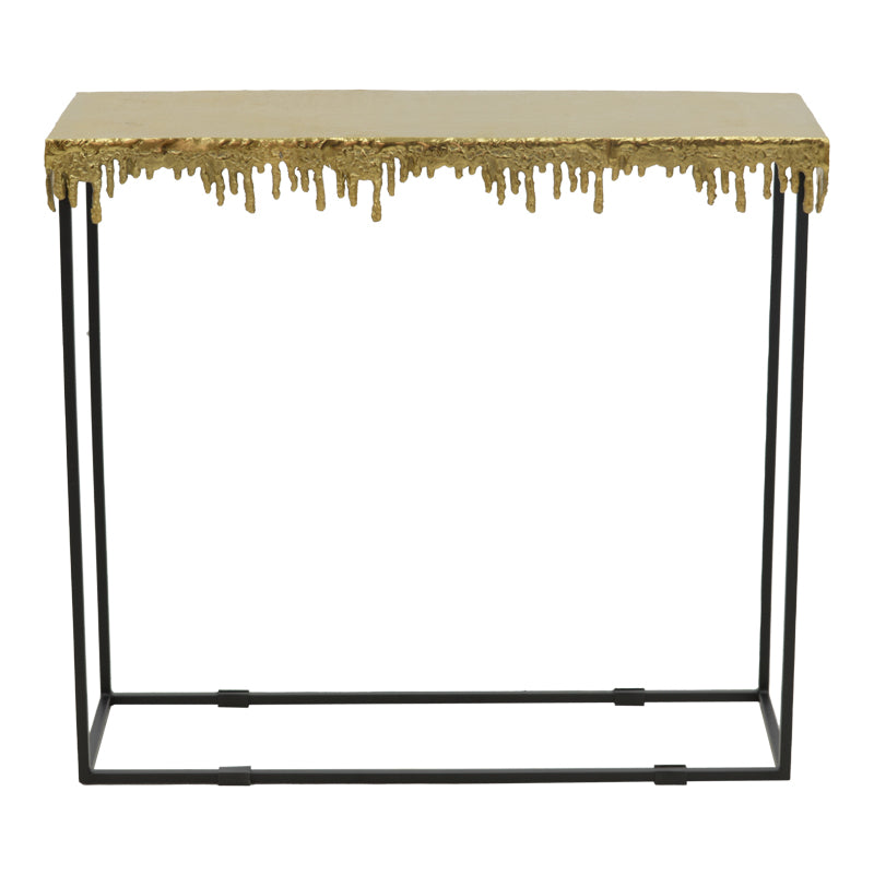 Masa Consolă Bulco metal, auriu-negru, 80x28x72 cm, imagine suplimentara