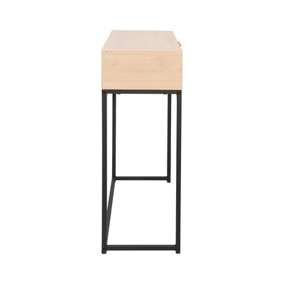 Masa Consolă cu sertar Joumpa, metal negru și lemn, 80x28x76 cm, perspectiva suplimentara