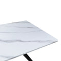 Masa cu aspect de marmura, Ezali, și metal, Alb/Negru, 140x80x75 cm, perspectiva suplimentara