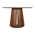Masa cu blat de marmura Mable, Lemn de Acacia, Natur, 120x76 cm, detaliu produs