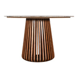 Masa cu blat de marmura Mable, Lemn de Acacia, Natur, 120x76 cm