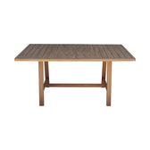 Masă cu design natural Malibu, Lemn Masiv de Acacia, 160x90x75 cm, imagine suplimentara