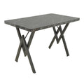 masa dining Masă cu efect de marmură neagră Vertex, Metal negru, 110x70x72 cm