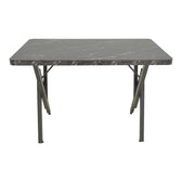 Masă cu efect de marmură neagră Vertex, Metal, negru, 110x70x72 cm, imagine suplimentara