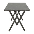 Masă cu efect de marmură neagră Vertex, Metal, negru, 110x70x72 cm, detaliu produs