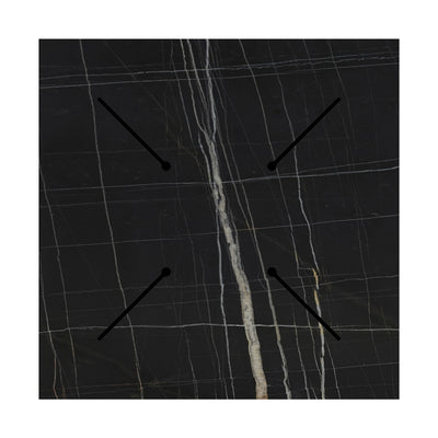 Masă cu funcție de masă de prânz Relian, neagră, 70x70 cm, detaliu produs