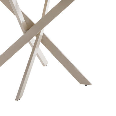Masa Dammero Crem mdf, crem, D100x75 cm, detaliu produs