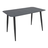 Masă de aluminiu Vista, Negru, 150x80x72 cm - Negru