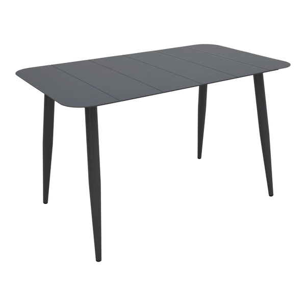 Masă de aluminiu Vista, Alb - Negru, 150x80x72 cm