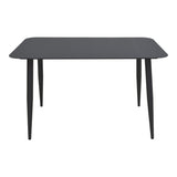 Masă de aluminiu Vista, Negru, 150x80x72 cm - Negru