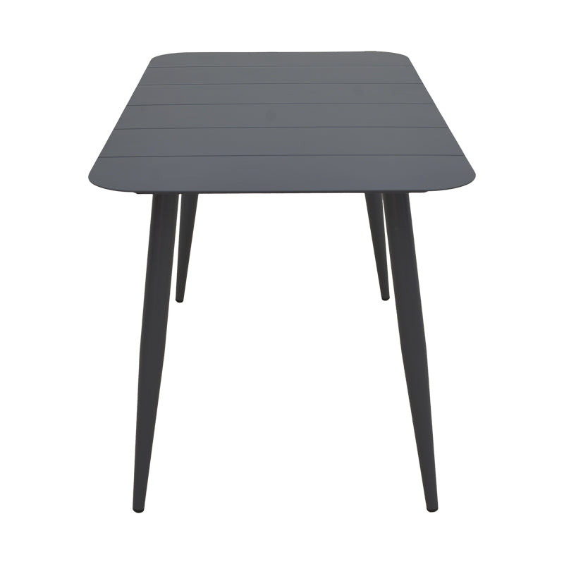 Masă de aluminiu Vista, Negru, 150x80x72 cm - Negru