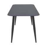 Masă de aluminiu Vista, Negru, 150x80x72 cm - Negru
