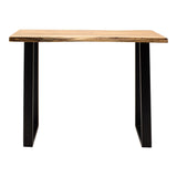 Masa de bar Miles Boho, Lemn masiv, Grosime 3 cm, Natural, 120x53x97 cm