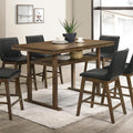 Masa de bar Tenor lemn Natural cauciuc, nuc, 150x90x91 cm, imagine suplimentara