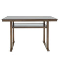 Masa de bar Tenor lemn Natural cauciuc, nuc, 150x90x91 cm, detaliu produs