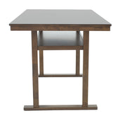 Masa de bar Tenor lemn Natural cauciuc, nuc, 150x90x91 cm, perspectiva suplimentara