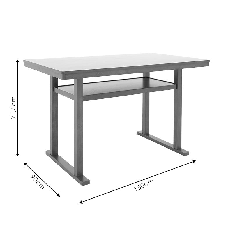 Masa de bar Tenor lemn Natural cauciuc, nuc, 150x90x91 cm