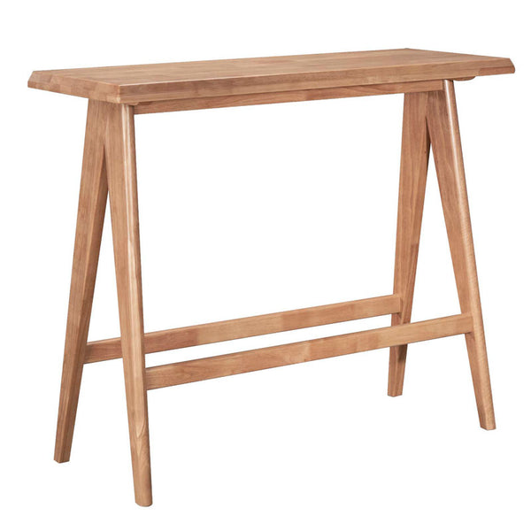 Masa de bar Winslow din lemn de arbore de cauciuc, nuc, 120x45x100 cm