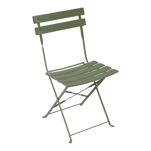 Masa de bistro pliabila cu set de 3 piese, stil urban, metal, verde masliniu, 60x71 cm