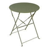 Masa de bistro pliabila cu set de 3 piese, stil urban, metal, verde masliniu, 60x71 cm
