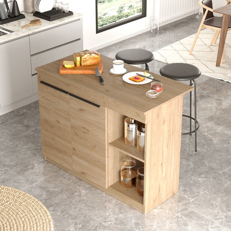 Masa de bucatarie-sic, Natural, 120x60x88 cm
