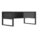 Masa de cafea Bendon, Pal melaminat si metal, 100x60x45 cm - Antracit-Negru