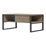 Masa de cafea Bendon, Pal melaminat si metal, 100x60x45 cm - Sonoma-Negru
