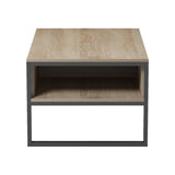 Masa de cafea Bendon, Pal melaminat si metal, 100x60x45 cm - Sonoma-Negru