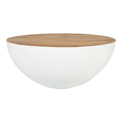 masuta de cafea Masa de cafea Boho Coffelty, Alb, 90x90x40 cm