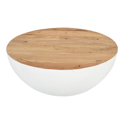 Masa de cafea Boho Coffelty, Alb, 90x90x40 cm, detaliu produs