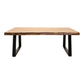 Masa de cafea Boho Miles, Lemn de salcam, Natural, 115x60x45 cm, imagine suplimentara