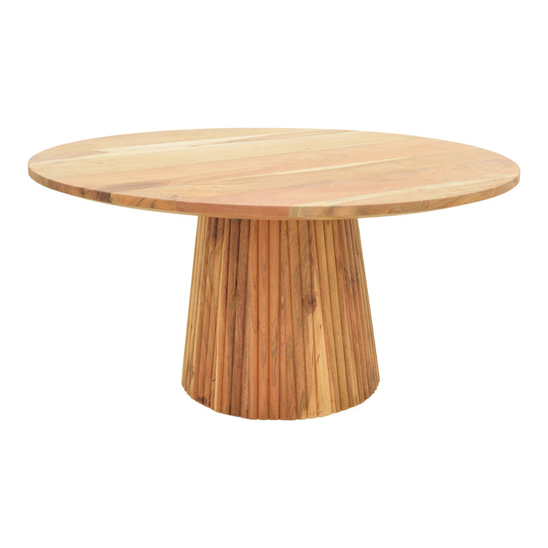 Masa de cafea Canicule II, lemn masiv de acacia, nuanta Naturala, Natur, D80x40 cm