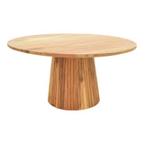 Masa de cafea Canicule II, lemn masiv de acacia, nuanta Naturala, Natur, D80x40 cm